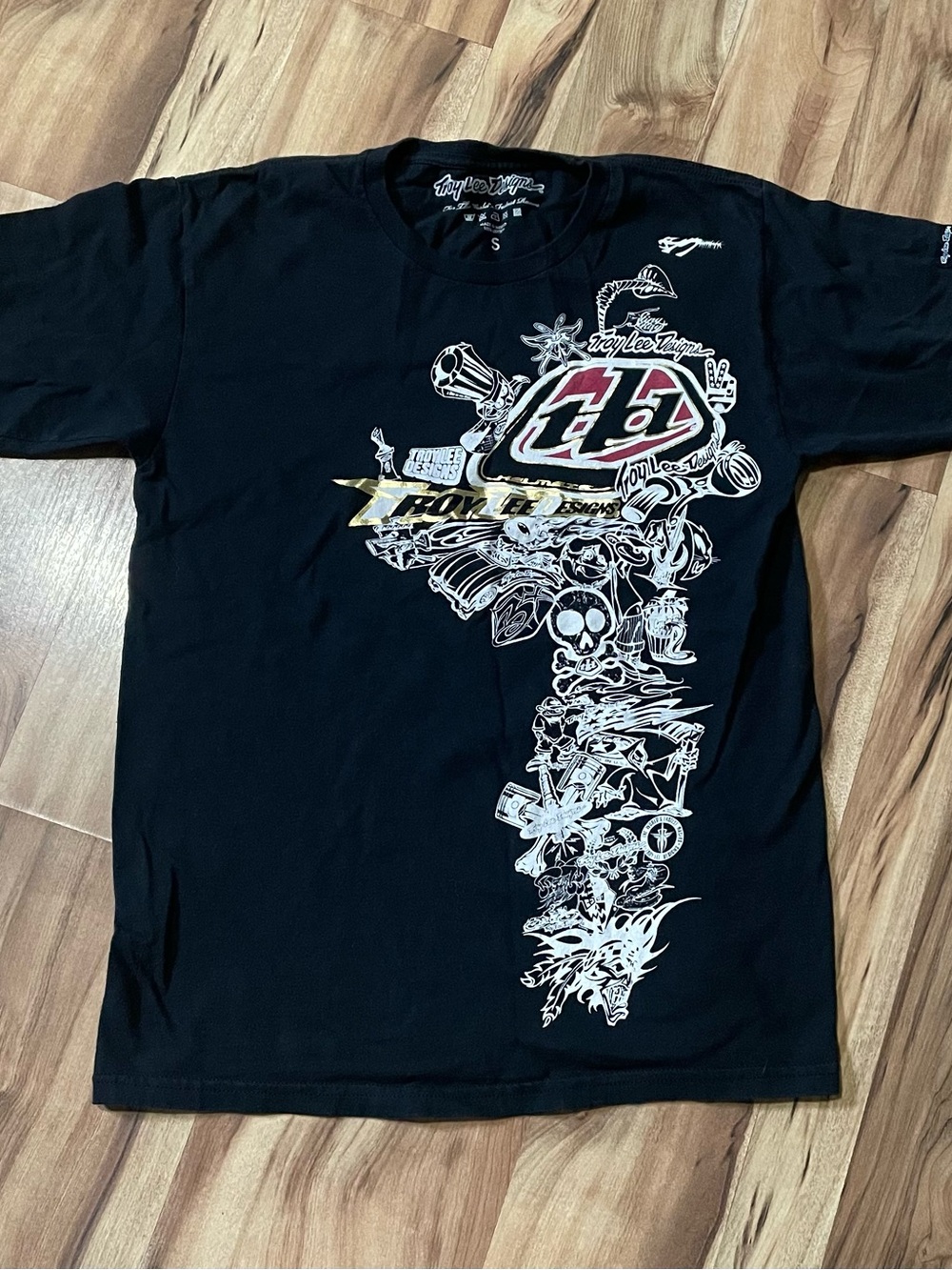 Troy Lee Designs Black Graphic T-Shirt Men’s Size Small Motocross TLD Tee Sz S